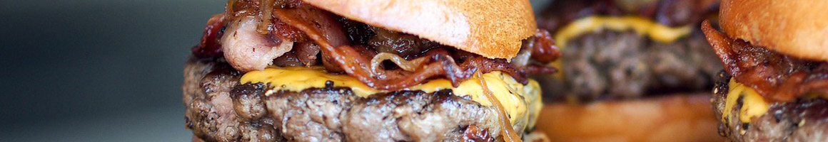Eating Burger at Boulevard Burgers restaurant in Woodland Hills, CA.